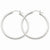 14k White Gold 2mm Round Hoop Earrings