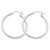 14k White Gold Lightweight Hoop Earrings