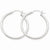 14k White Gold 2mm Hoop Earrings