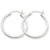 14k White Gold Lightweight Hoop Earrings