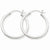 14k White Gold 2mm Round Hoop Earrings