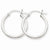 14k White Gold 2mm Round Hoop Earrings