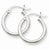 14k White Gold 2mm Round Hoop Earrings