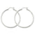 14k White Gold Lightweight Hoop Earrings