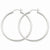 14k White Gold 2mm Round Hoop Earrings