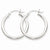 14k White Gold 2.5mm Round Hoop Earrings