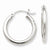 14k White Gold 2.5mm Round Hoop Earrings