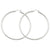 14k White Gold 2.5mm Lightweight Round Hoop Earrings