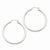 14k White Gold 2.5mm Round Hoop Earrings