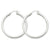 14k Yellow Gold 3mm White Hoop Earrings