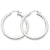 14k Yellow Gold 3mm White Hoop Earrings