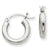 14k White Gold 3mm Lightweight Round Hoop Earrings