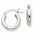 14k White Gold 3mm Round Hoop Earrings