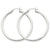 14k Yellow Gold 3mm White Hoop Earrings