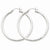 14k White Gold 3mm Round Hoop Earrings