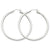 14k Yellow Gold 3mm White Hoop Earrings