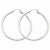 14k White Gold 3mm Round Hoop Earrings