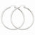 14k White Gold 3mm Round Hoop Earrings