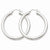 14k Yellow Gold 4mm White Gold Hoop Earrings