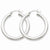 14k White Gold 4mm x 35mm Tube Hoop Earrings