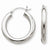 10k White Gold 4mm x 25mm Tube Hoop Earrings