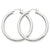 14k White Gold 4mm x 45mm Tube Hoop Earrings