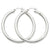 14k White Gold 4mm x 50mm Tube Hoop Earrings