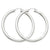 14k White Gold 4mm x 55mm Tube Hoop Earrings