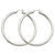 14k White Gold 4mm x 65mm Tube Hoop Earrings