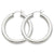 14k White Gold Polished 5mm Lightweight Hoop Earrings