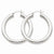 14k White Gold Polished 5mm Tube Hoop Earrings