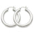 14k White Gold Polished 5mm Lightweight Hoop Earrings