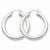 14k White Gold Polished 5mm Tube Hoop Earrings