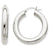 14k White Gold Polished 5mm Lightweight Hoop Earrings