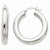 14k White Gold Polished 5mm Tube Hoop Earrings