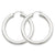 14k White Gold Polished 5mm Lightweight Hoop Earrings