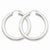 14k White Gold Polished 5mm Tube Hoop Earrings