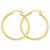 10k Yellow Gold Polished 2mm Round Hoop Earrings