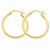 10k Yellow Gold Polished 2mm Round Hoop Earrings