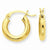 10k Yellow Gold Polished 3mm Round Hoop Earrings