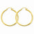 10k Yellow Gold Polished 3mm Round Hoop Earrings