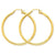 14k Yellow Gold 3mm Light Tube Hoop Earrings