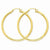 10k Yellow Gold Polished 3mm Round Hoop Earrings