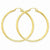 10k Yellow Gold Polished 3mm Round Hoop Earrings