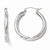 10K White Gold Polished Hinged Hoop Earrings