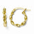 10k Yellow Gold Polished Twisted Hinged Hoop Earrings