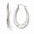 10K White Gold Polished Hinged Hoop Earrings