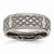 Titanium Beveled Edge 8mm Laser Design Polished & Brushed Wedding Band