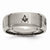 Titanium Beveled Edge 8mm Laser Design Polished & Brushed Wedding Band