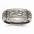 Titanium Beveled Edge 8mm Laser Design Polished & Brushed Wedding Band